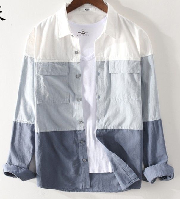 Color block casual shirt