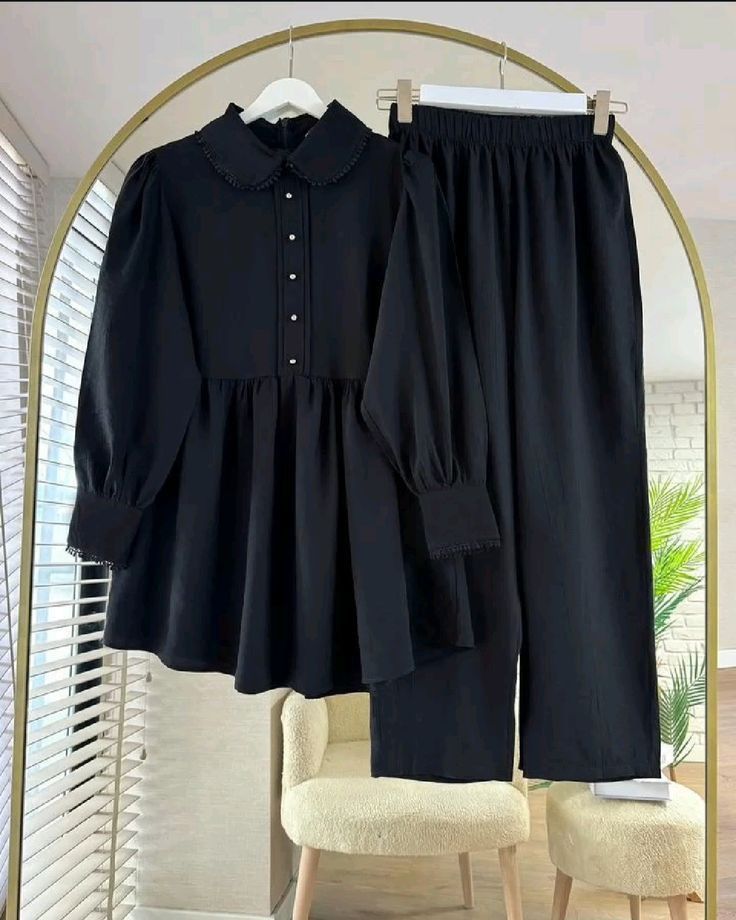 Black Two-Piece Modest Outfit