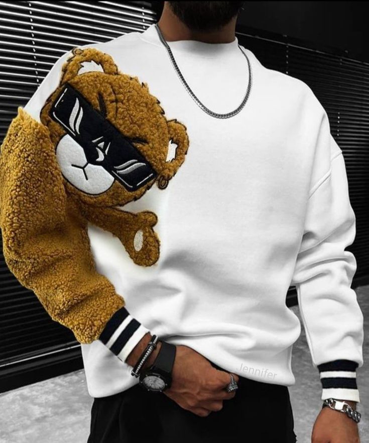Men's Teddy Bear Graphic Sweatshirt