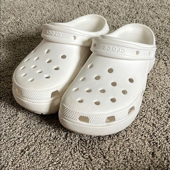 White casual clogs