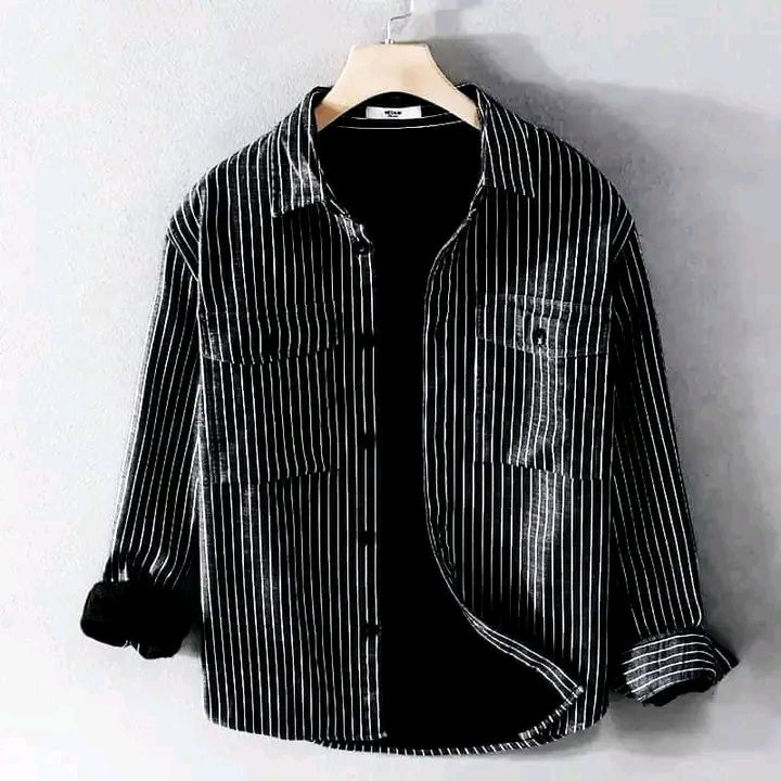 Men's Black Striped Shirt