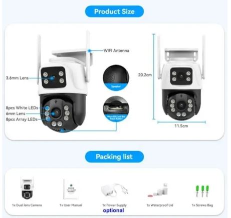 6MP DUAL LENS WIFI PTZ CAMERA