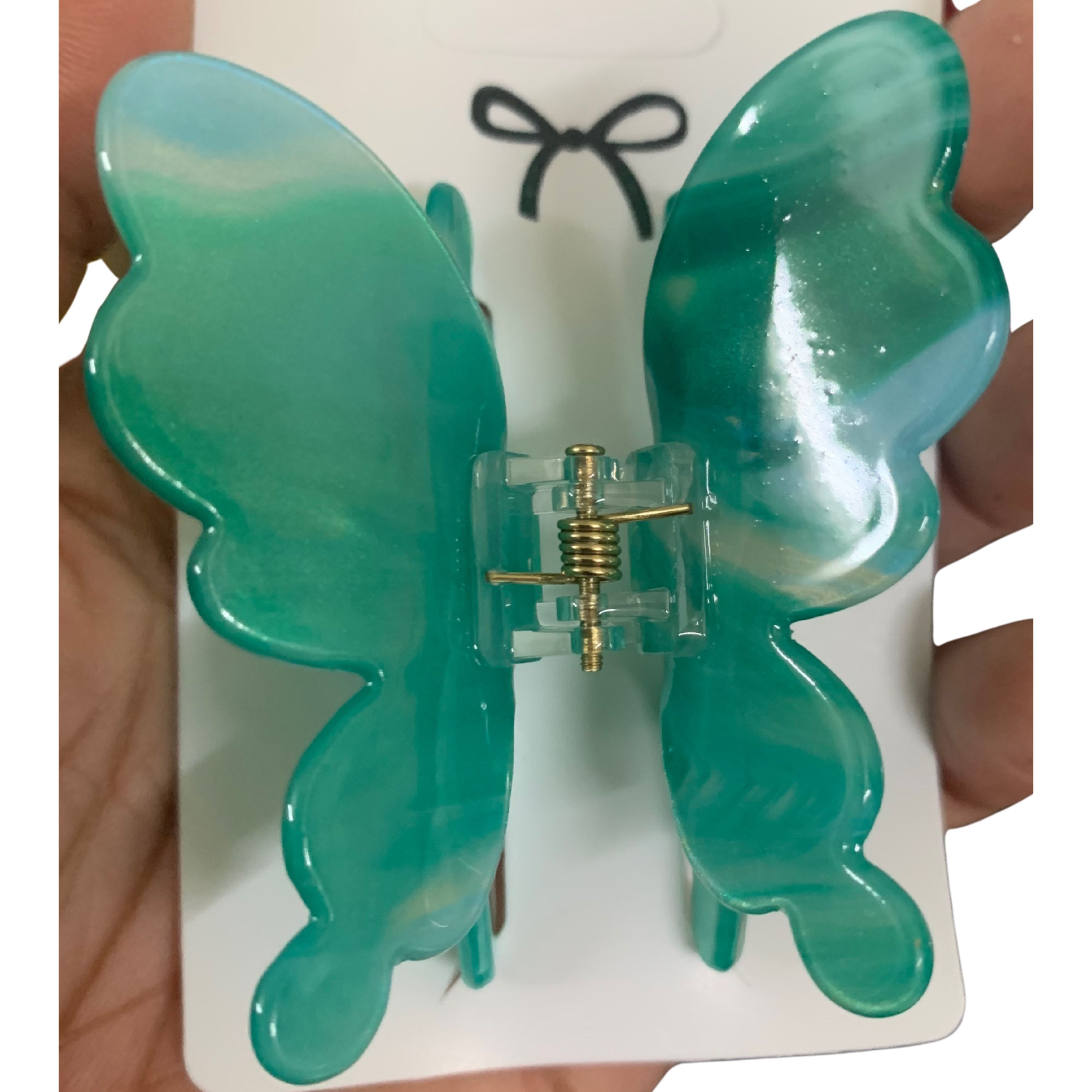 Butterfly-Shaped Marble Acrylic Hair Claw Clip – 6 Elegant Color Variants