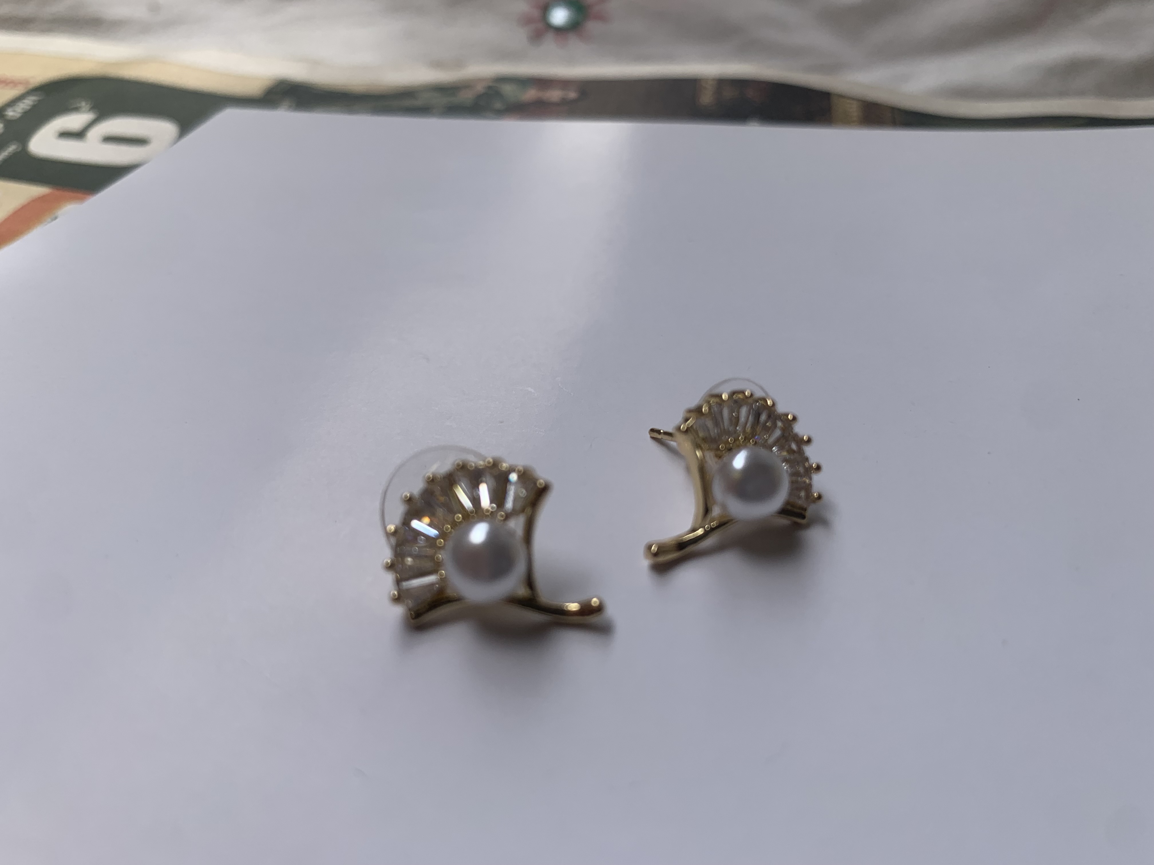 Elegant Pearl Stud Earrings Pearl Radiance Fan Stud Earrings