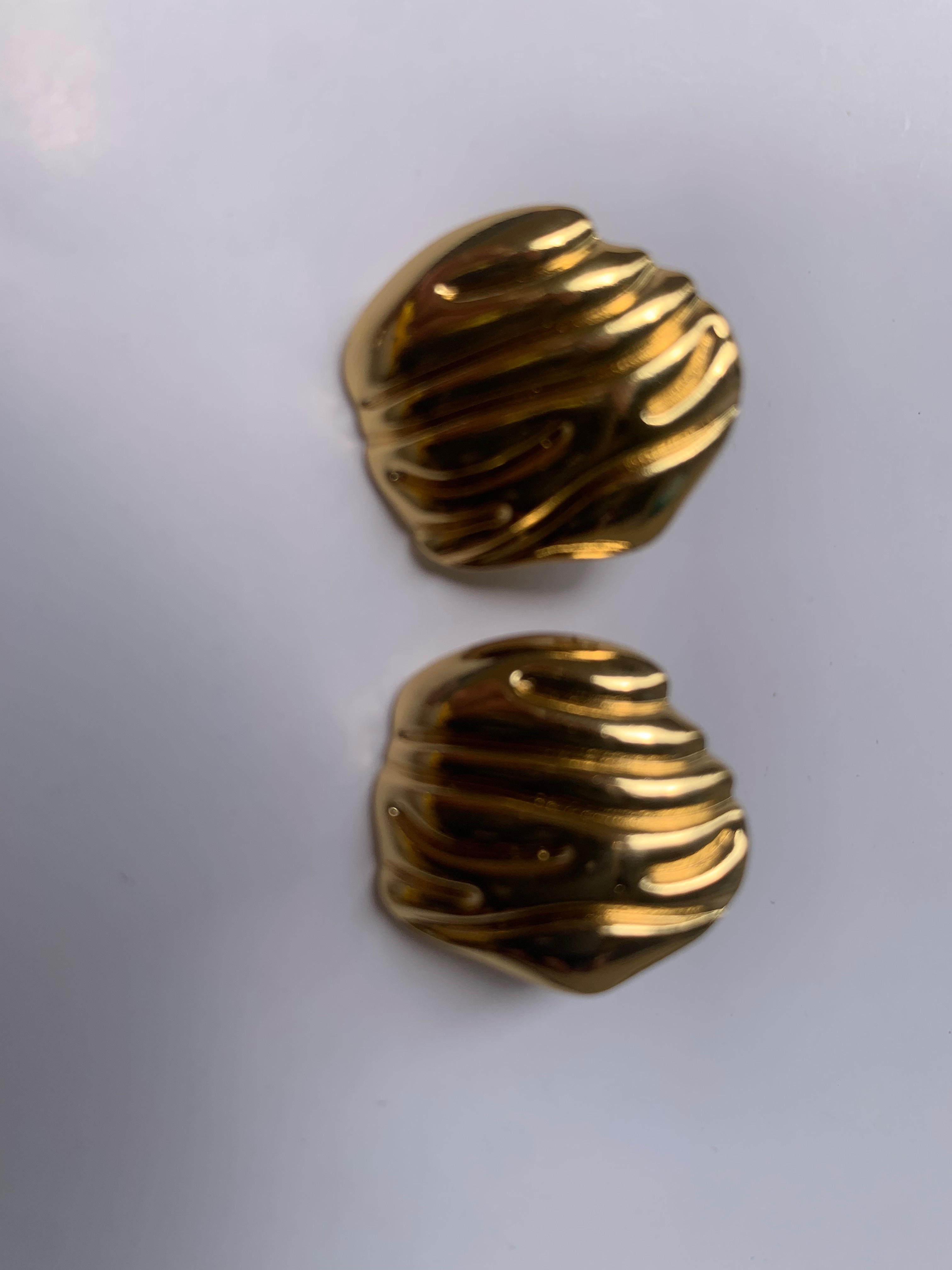Vintage Gold-Tone Clip-On Earrings