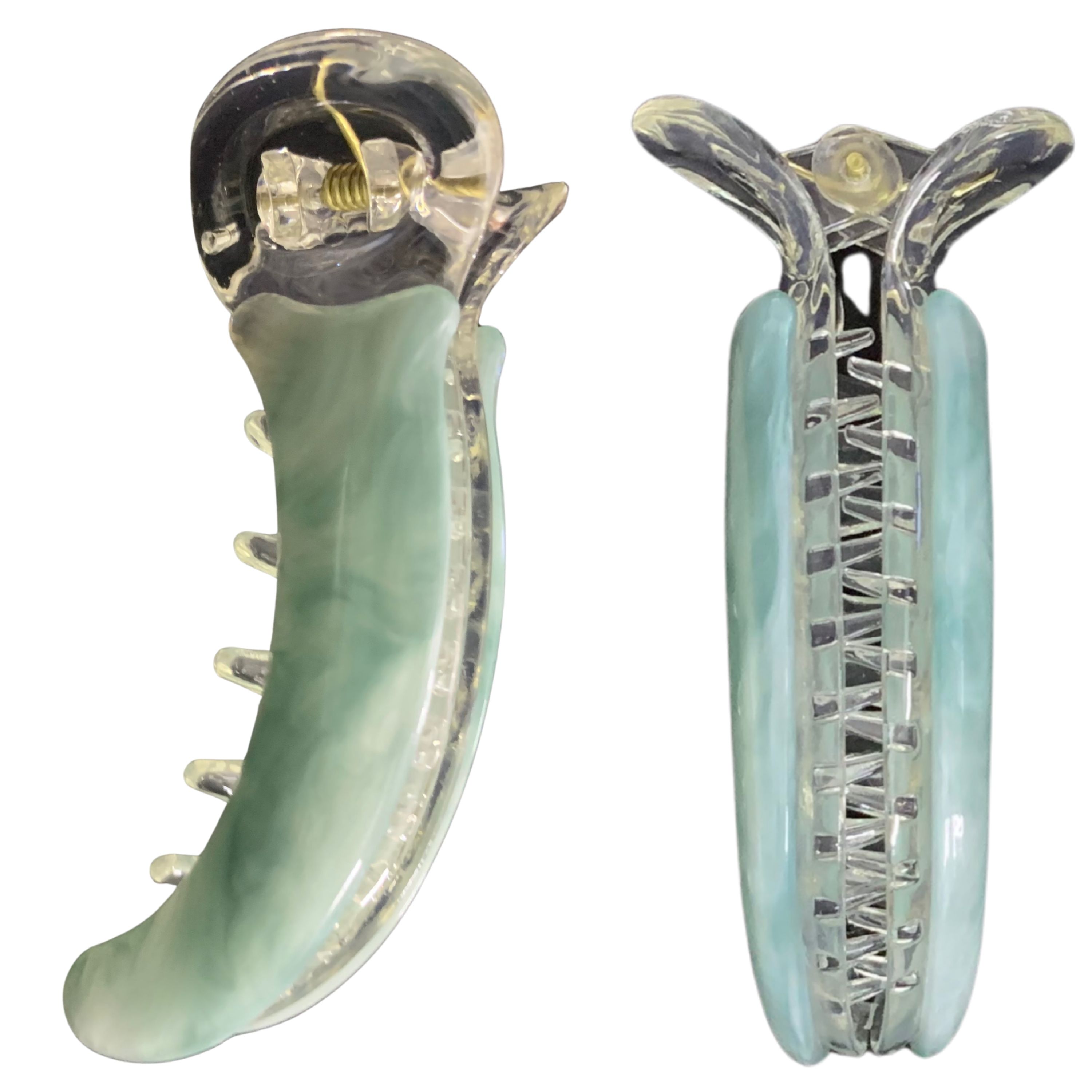 Marble Banana Hair Claw Clip