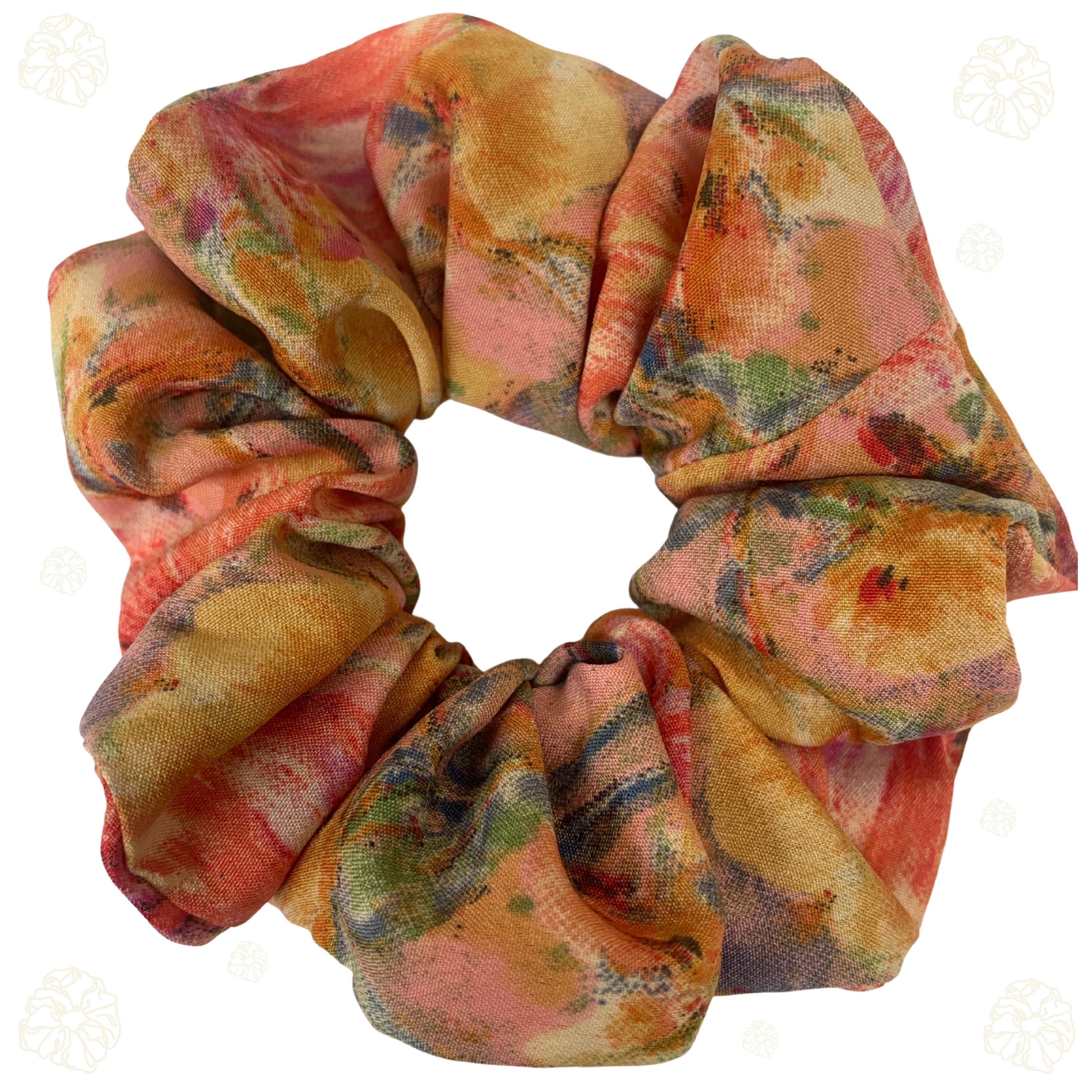 Multicolor Crepe Scrunchie