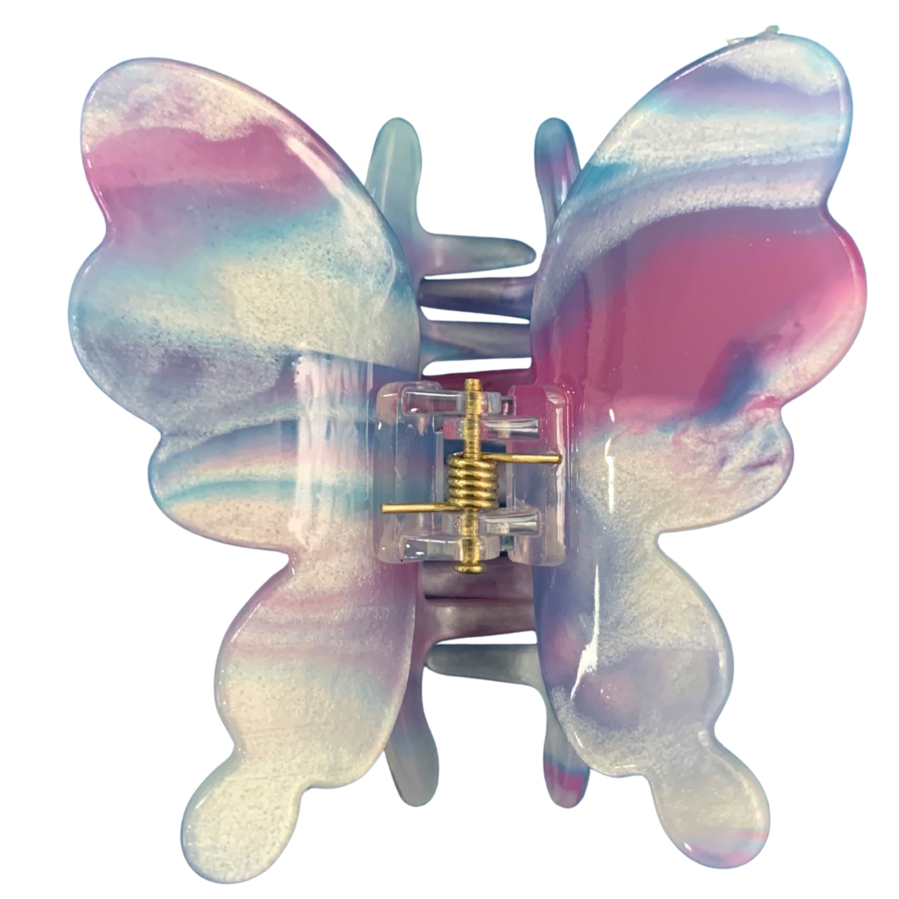 Butterfly-Shaped Marble Acrylic Hair Claw Clip – 6 Elegant Color Variants