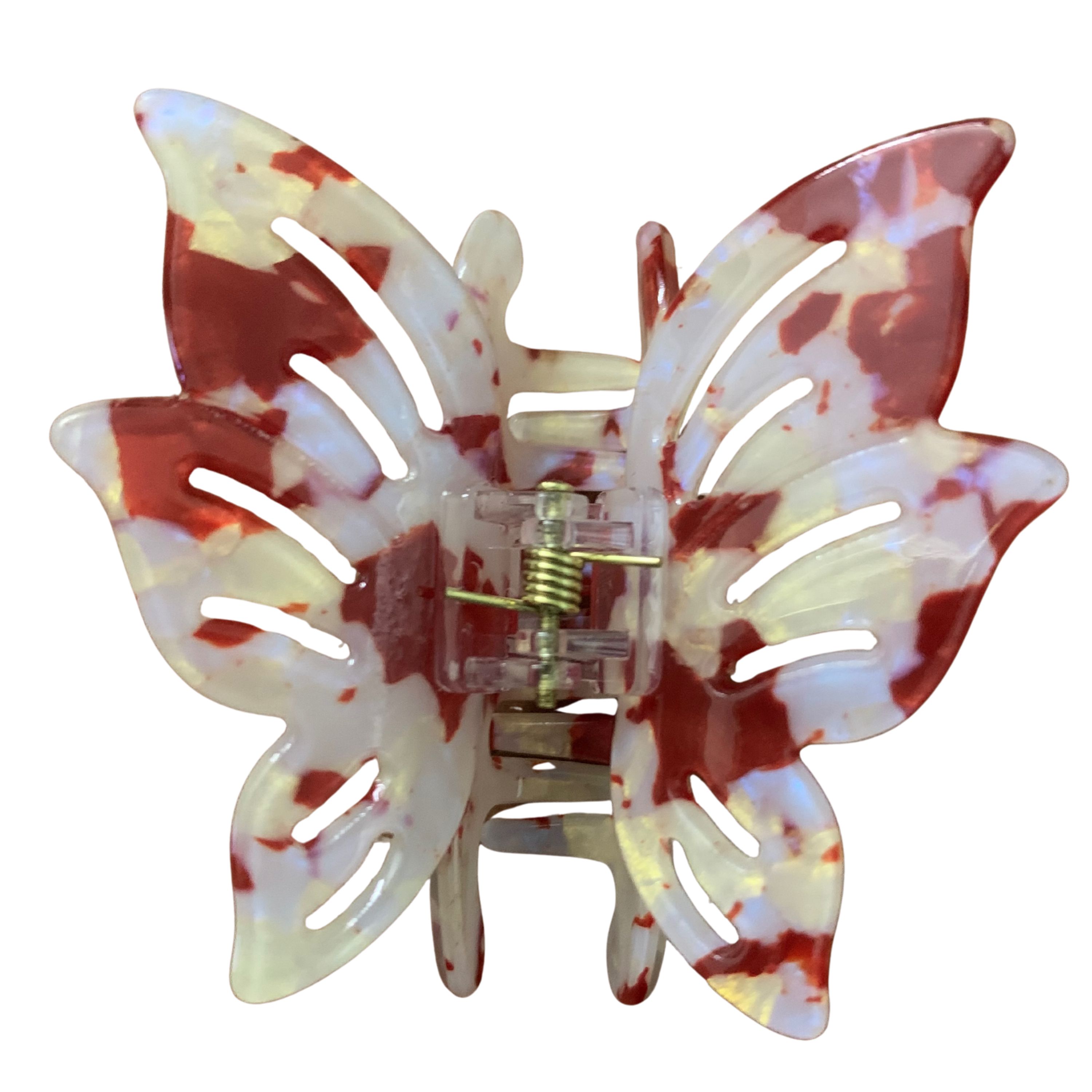 Butterfly Marble Acrylic Hair Claw Clip – Premium Cutout Design