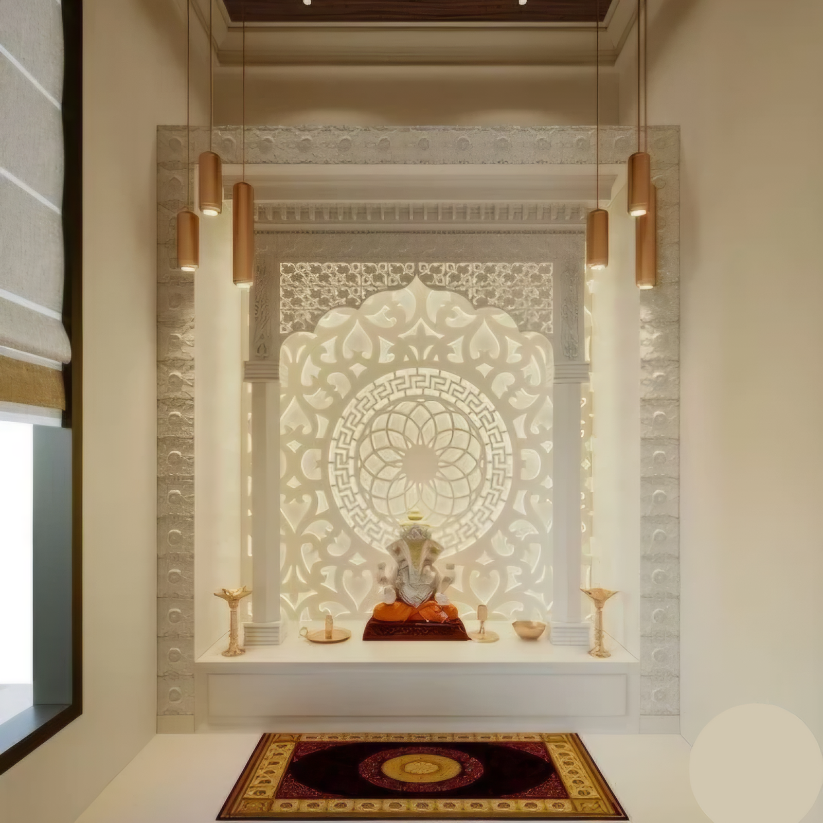 Elegant Ganesh Puja Mandir