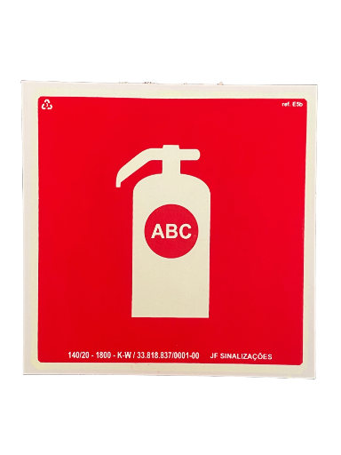 CARTEL EXTINTOR PQS ABC 15 X 25 CM