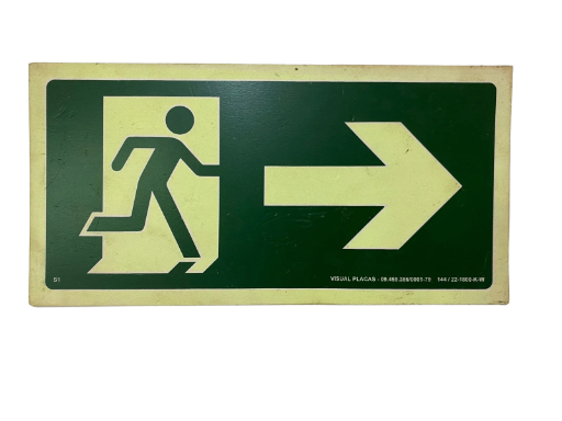 CARTEL S01 SETA DERECHA 15 X 30 CM 