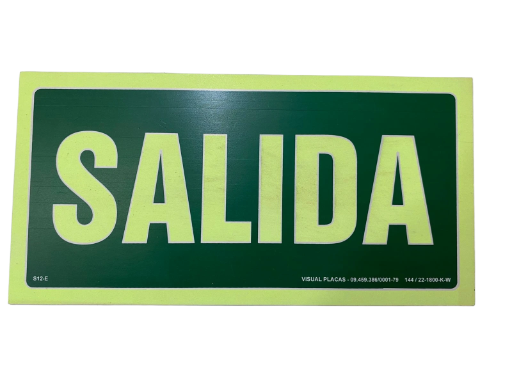 CARTEL SALIDA S12 15 X 30CM