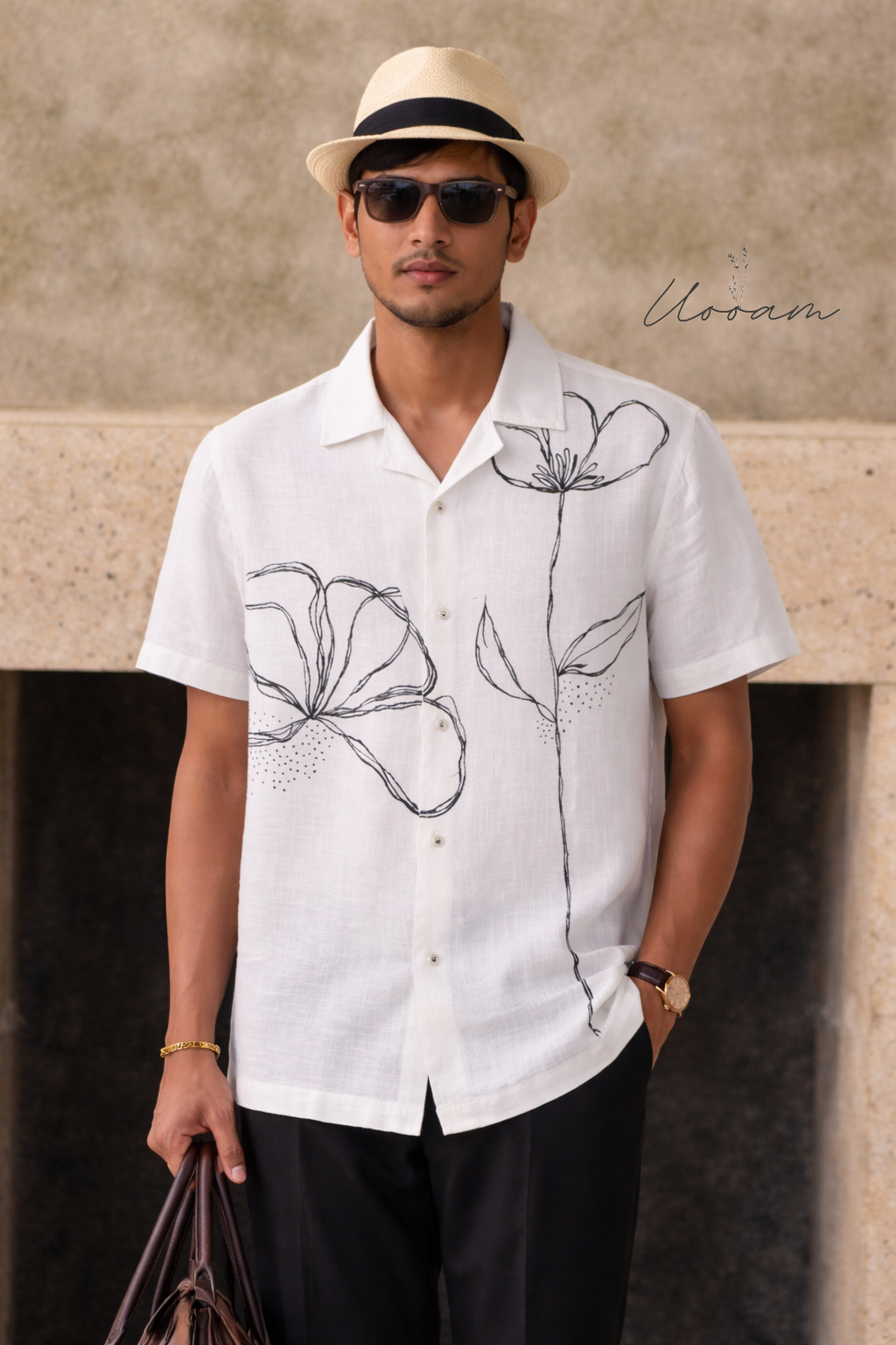 Men's Floral Cotton Shirt