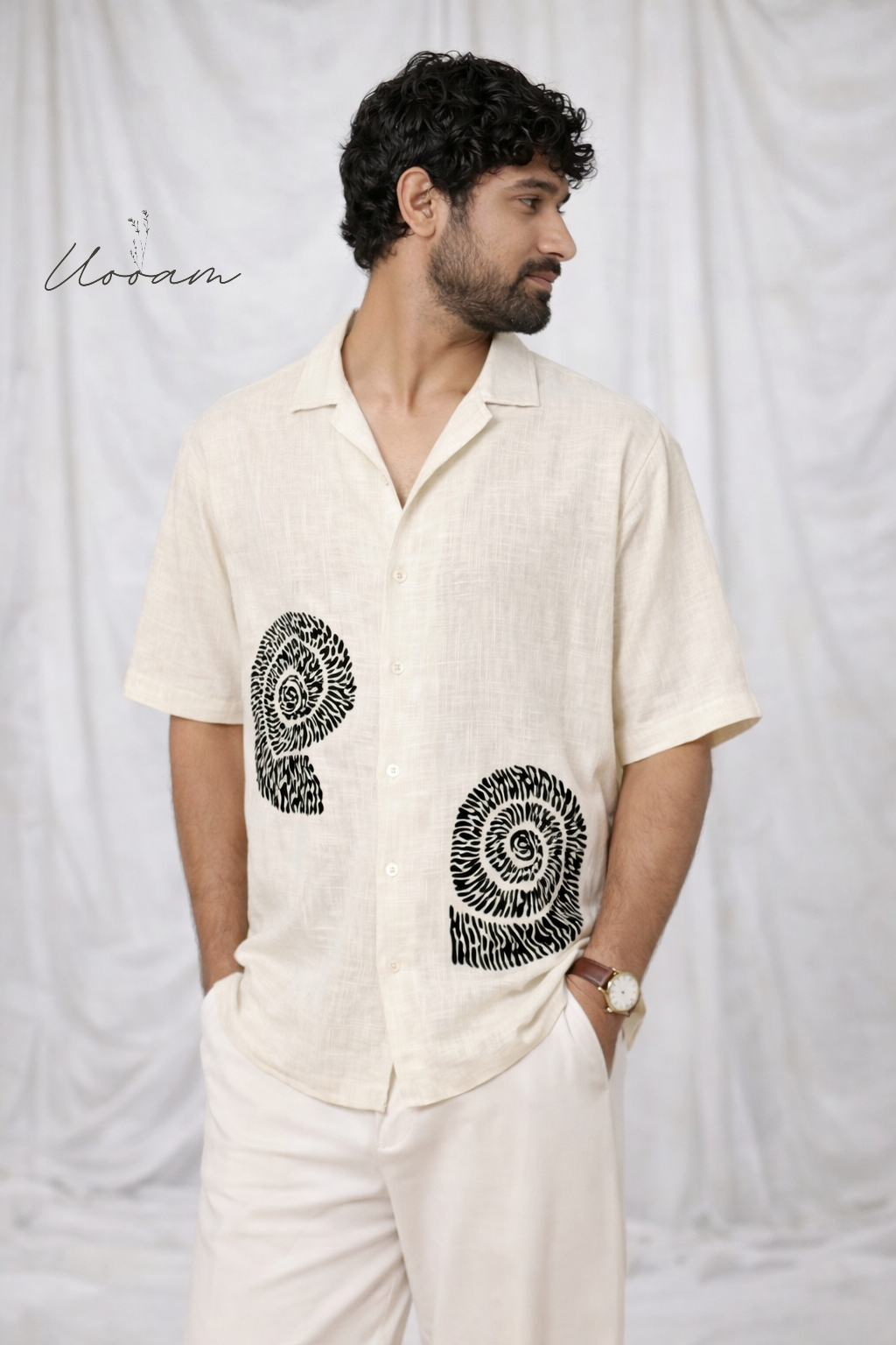 Men's Cotton Hand Painted Shirt