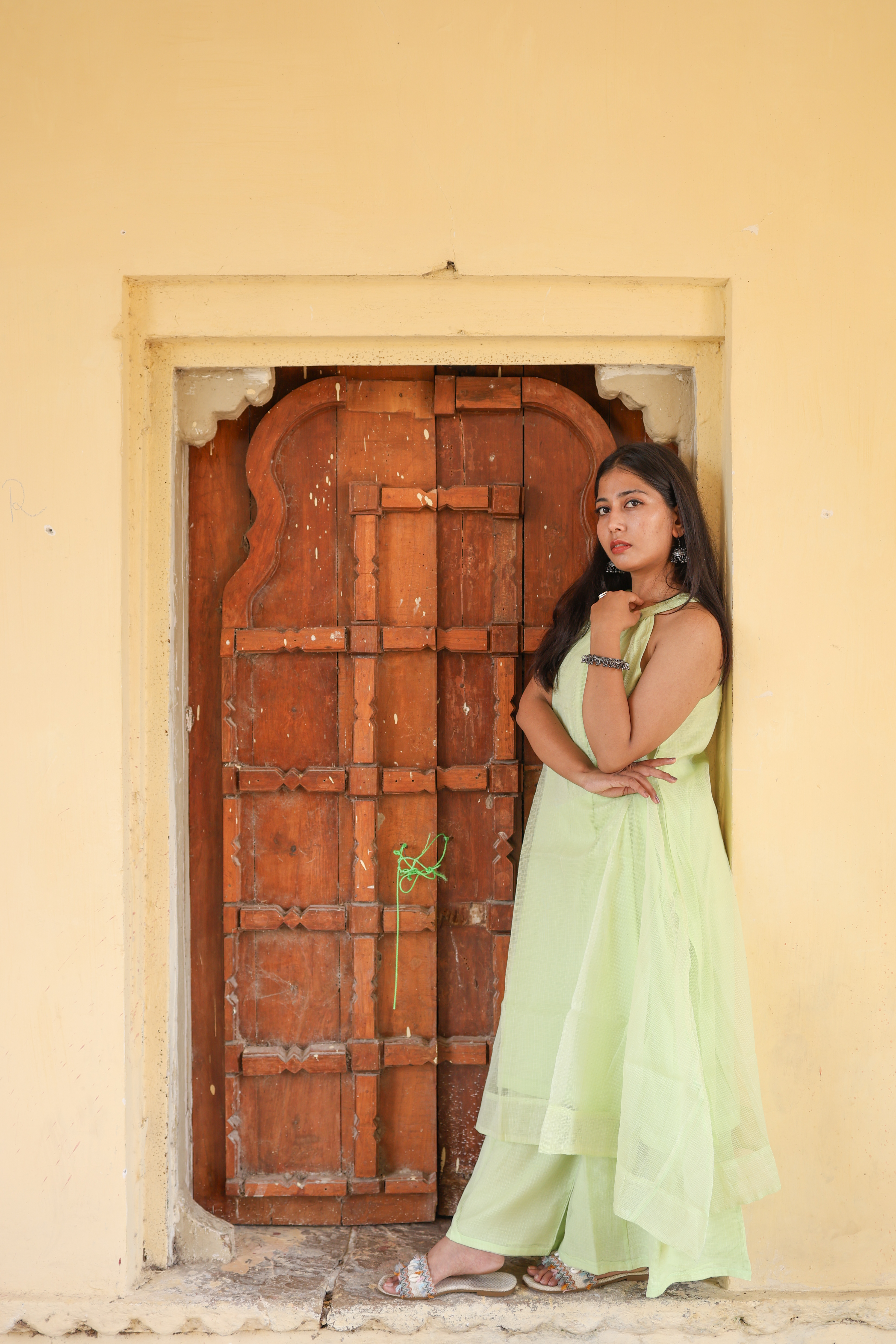 Grey Layered Maxi Suit