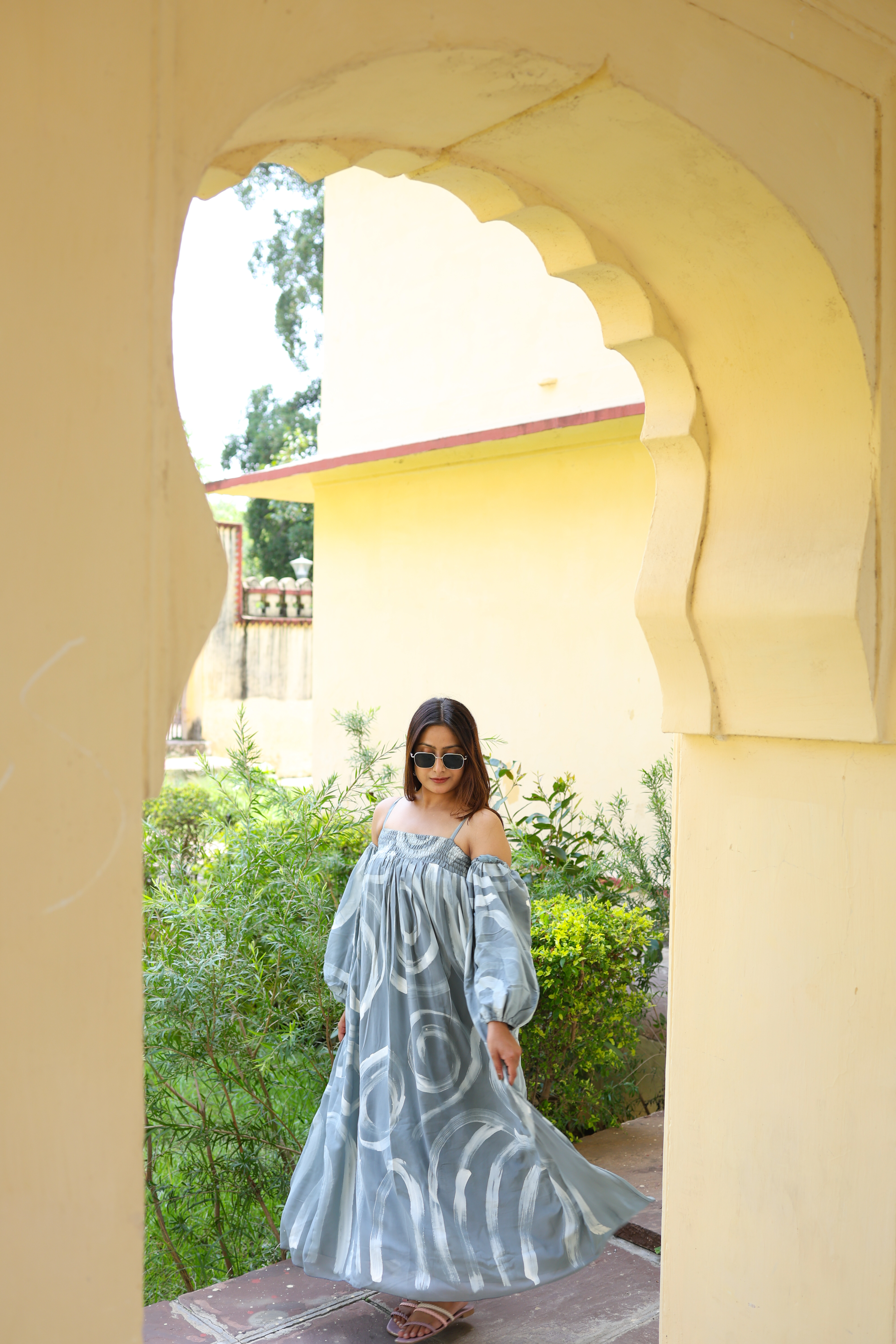 Grey Boho Maxi Dress