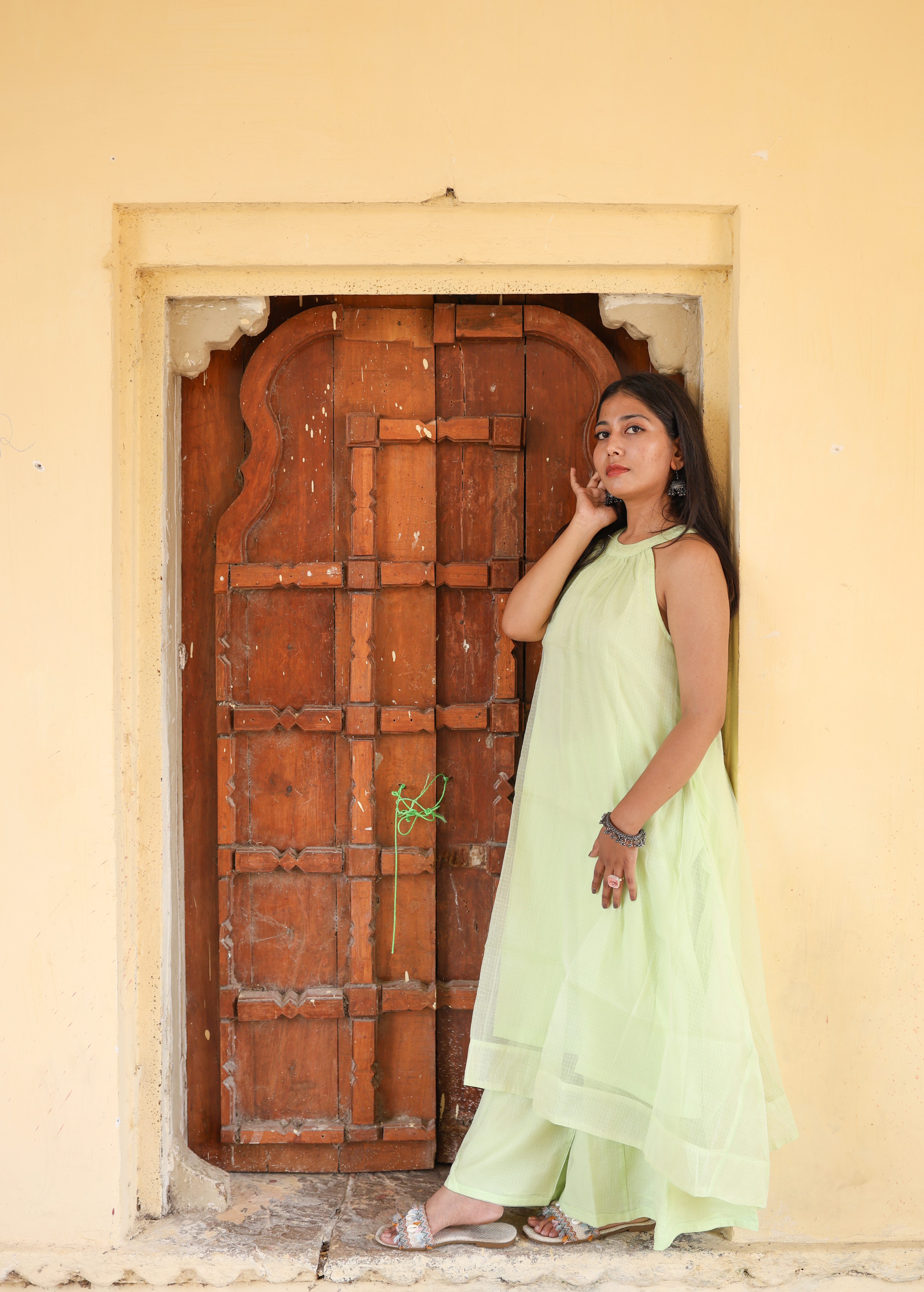 Grey Layered Maxi Suit