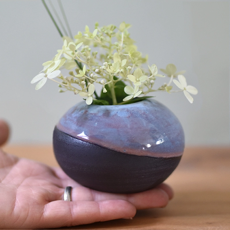 Vaasje •Bol roze/paars