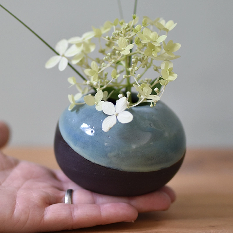 Vaasje •Bol blauw/groen