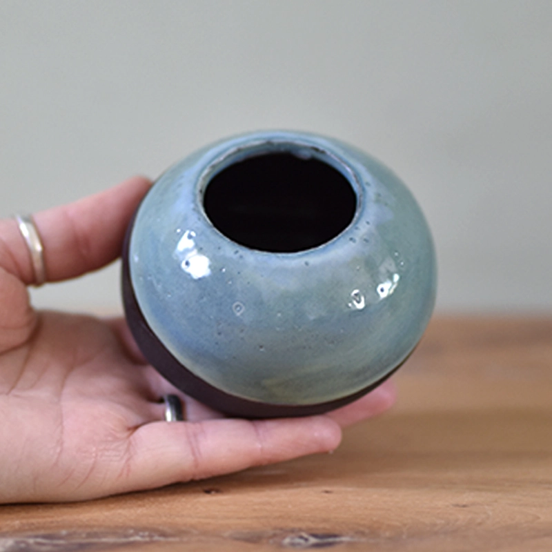 Vaasje •Bol blauw/groen