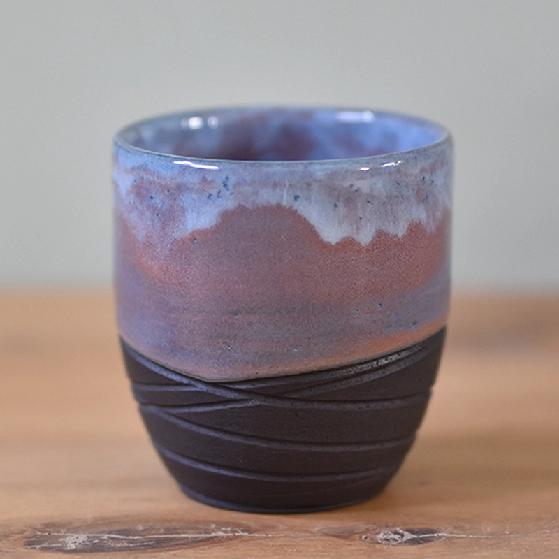 Koffiemok •Lines roze/paars #1