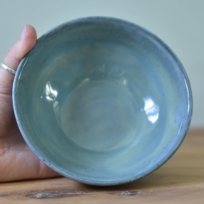 Schaaltje •Lines groen/blauw Groot #1