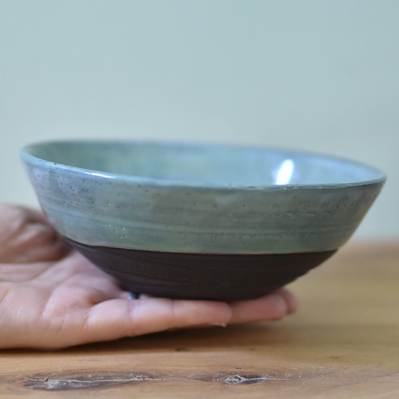 Schaaltje •Lines groen/blauw Groot #1