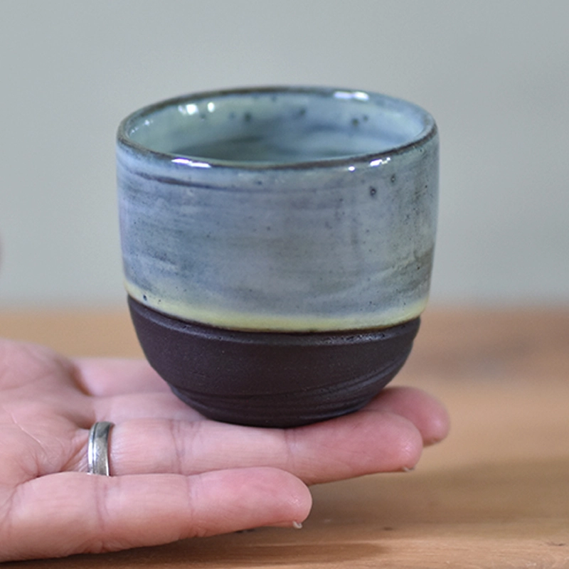 Espressokopje •Lines blauw/groen #3