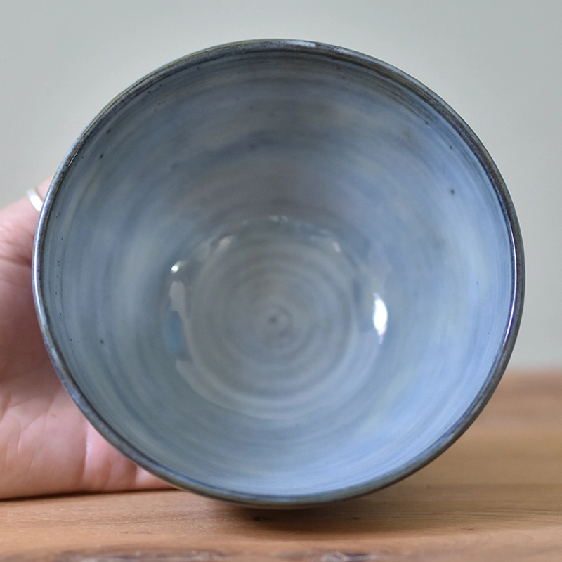 Schaaltje •Lines lichtblauw Groot #1