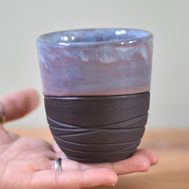 Koffiemok •Lines roze/paars #2