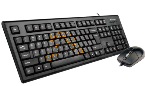 A4 Tech Wired Keyboard and Mouse Combo