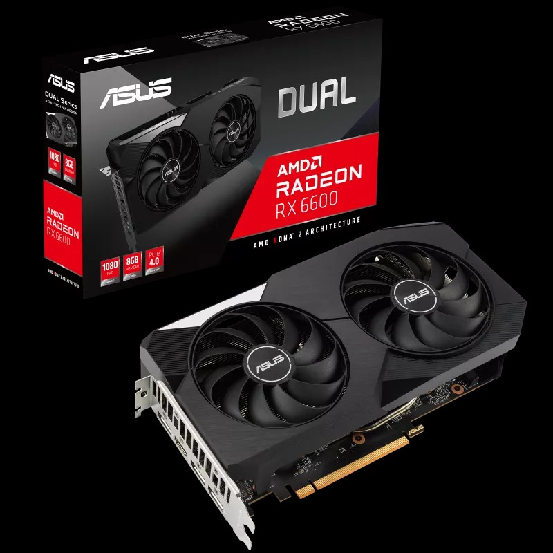ASUS Dual AMD Radeon RX 6600 Graphics Card