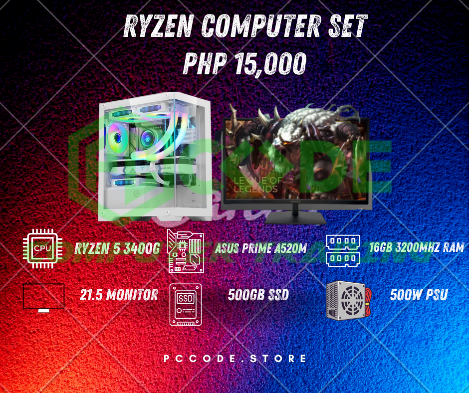Ryzen 5 3400G Computer Package