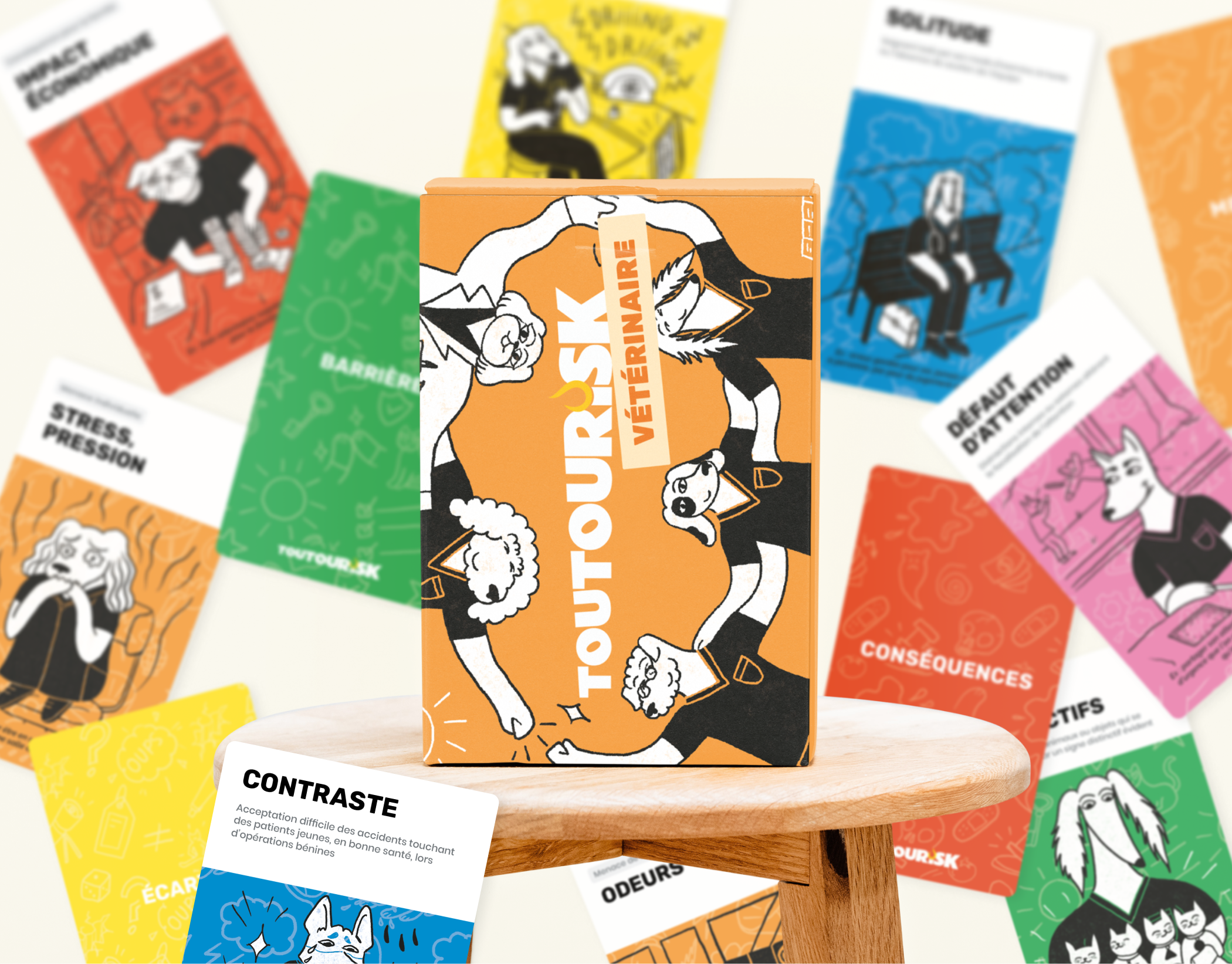 Un exemplaire du jeu TOUTOURISK édition vétérinaire