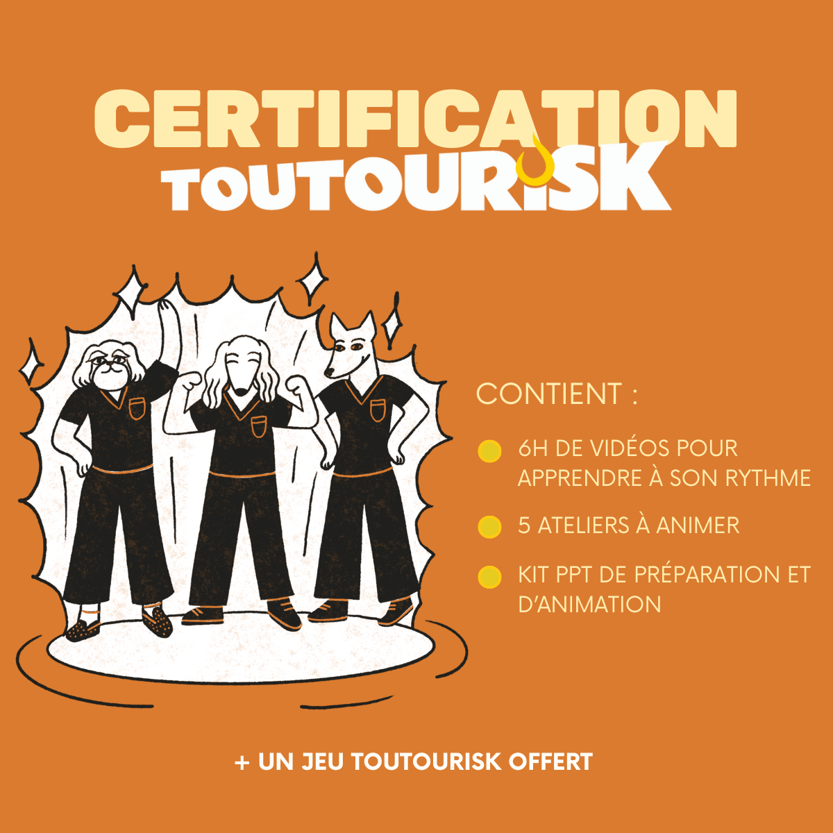 Le pack pro TOUTOURISK : 2 accès à la certification + 1 jeu
