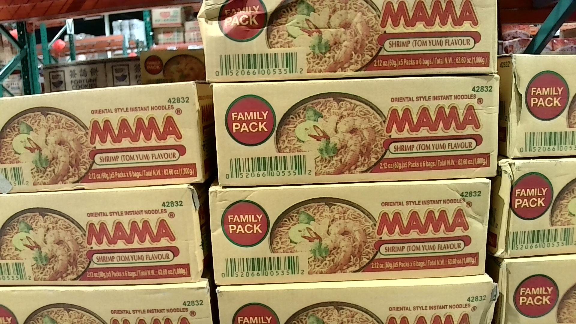 Mama Shrimp Tom Yum Instant Noodles Family Pack  ID:64422A0 Location:D1E07