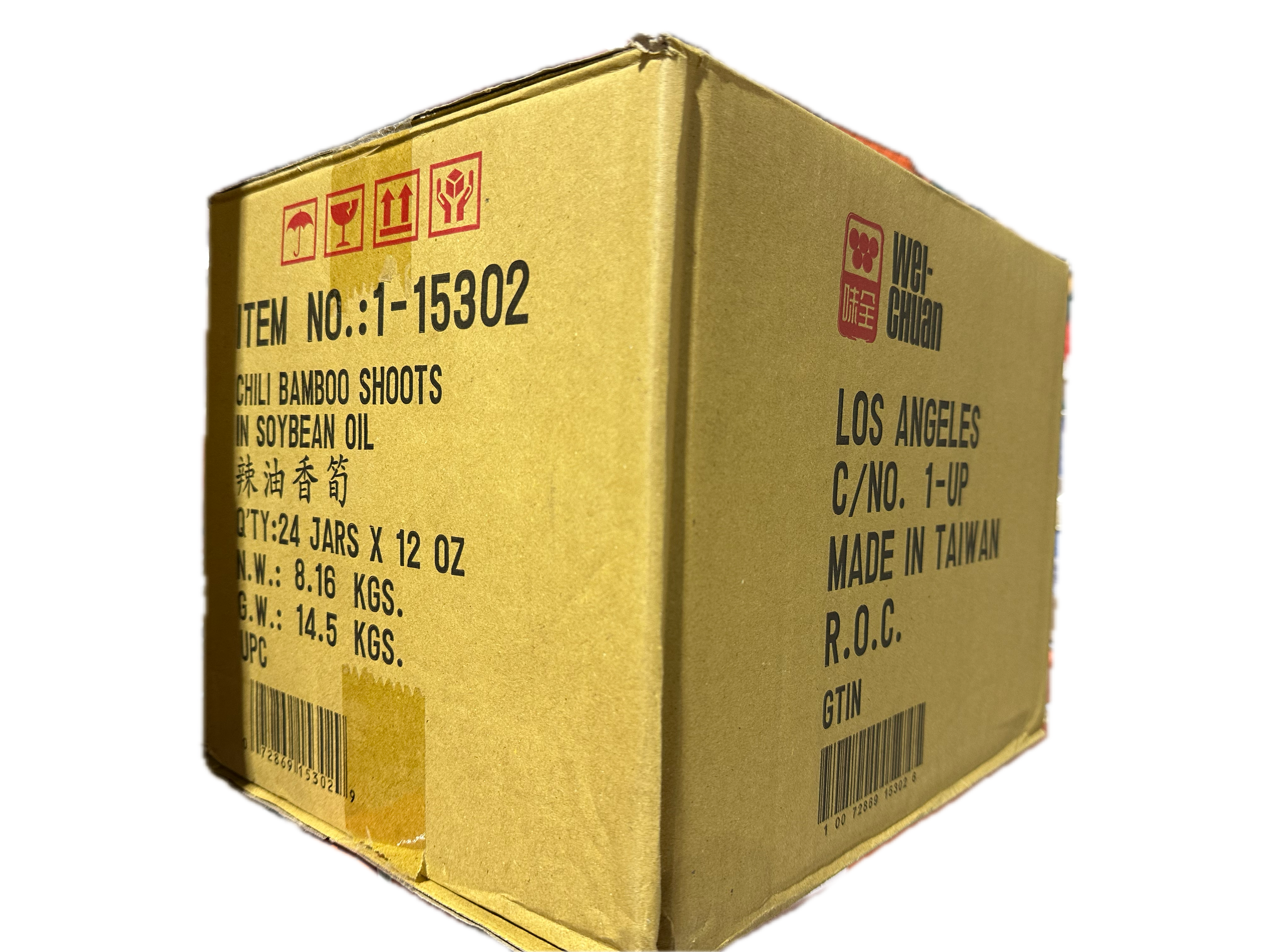 W.C Chili Bamboo Shoots in Soybean Oil (case) 40040A0 D1H07