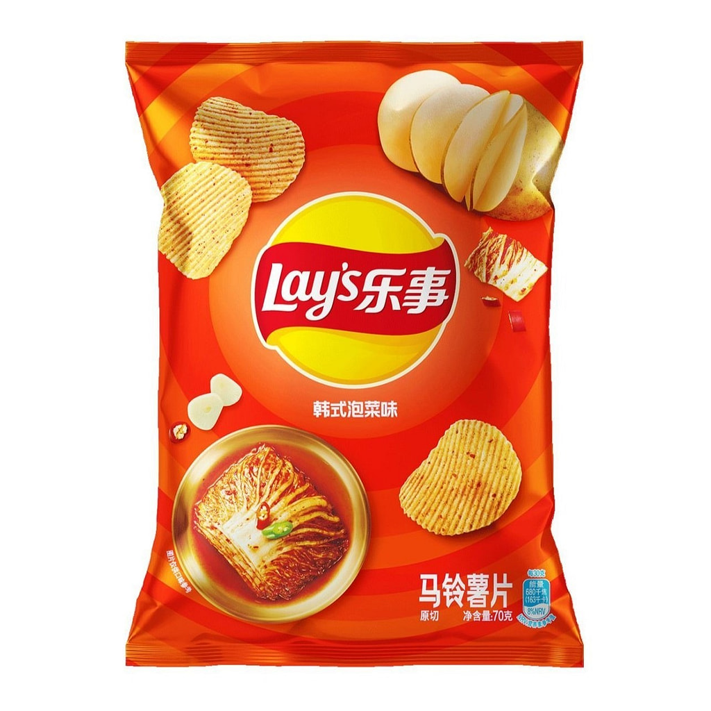 Lays Korean Kimchi Flavored Potato Chips (bag) 89000G0 Location: D1A07