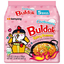 Samyang Buldak Carbonara Spicy Ramen (5 Pack) 64440B1 Location D1EP03