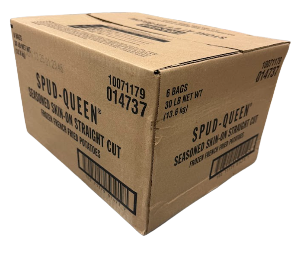 3/8 Seasoned Skin On Straight Cut Fries 22521D0