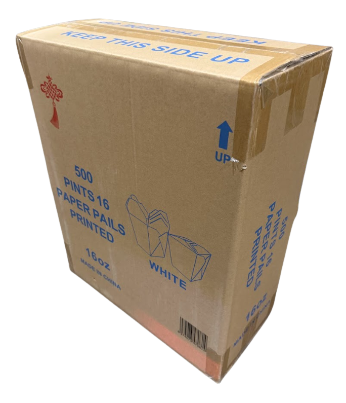 16oz White No Handle Food Pail(Lucky)