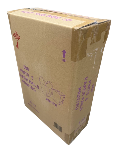 8oz White No Handle Food Pail(Lucky)