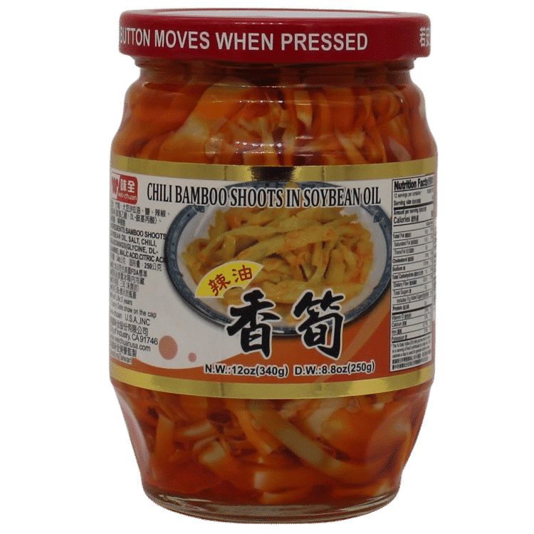 WEI-CHUAN Chili Bamboo Shoots in Soybean Oil (can) 40040A1 D1H07