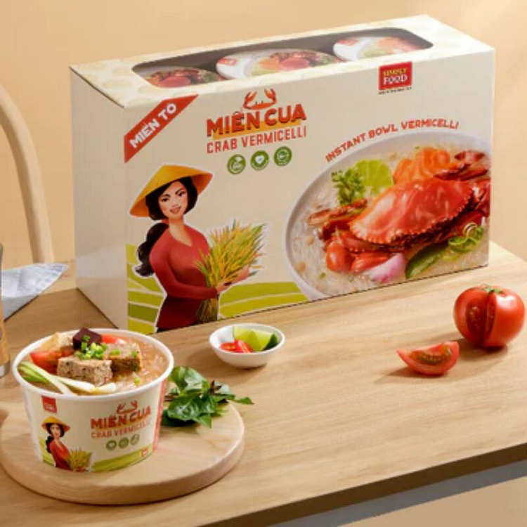 SF Inst Glass Noodles Crab Flav Bowl (case) 64450A0 Location: D1D01