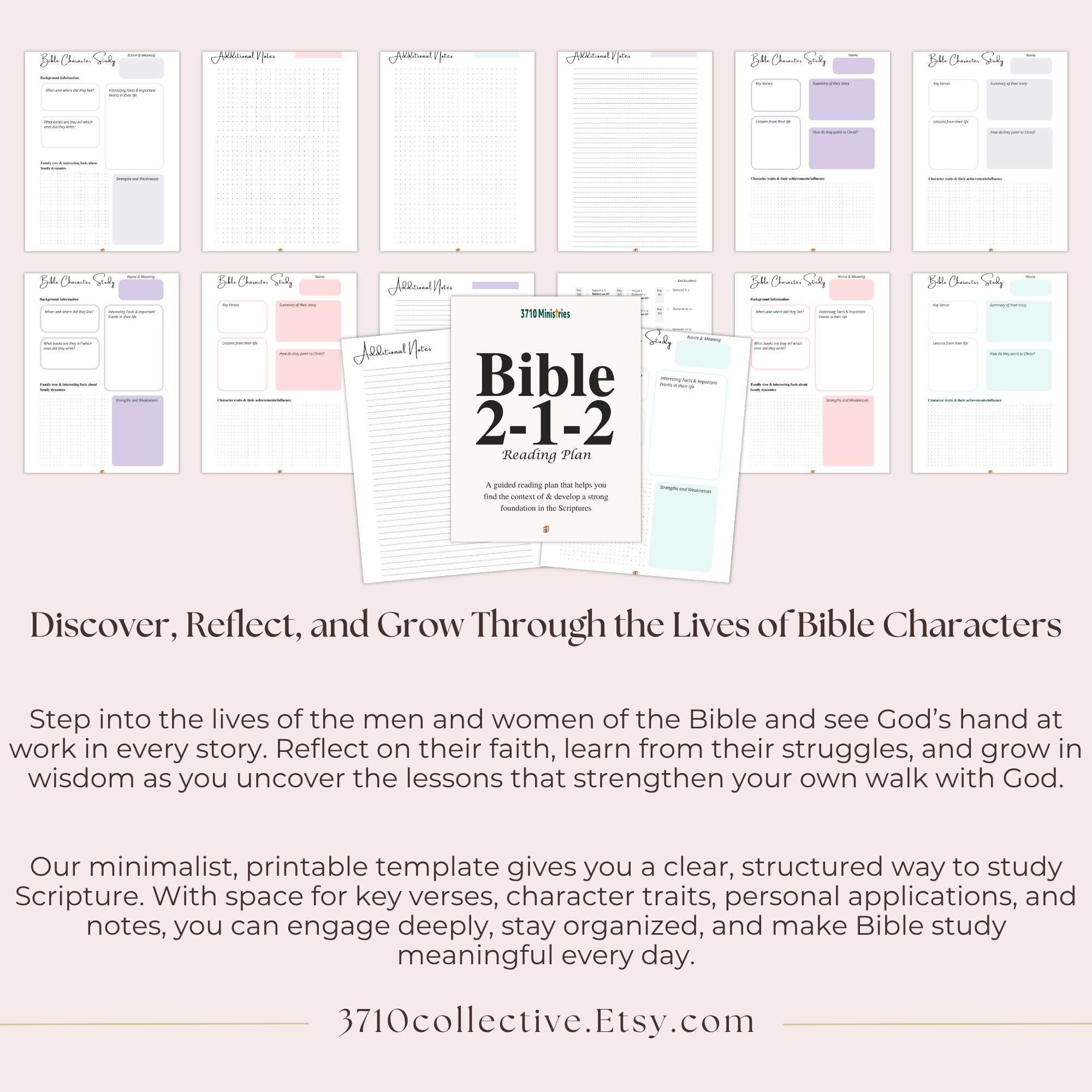 Bible Character Study Template: Printable Study Notes 