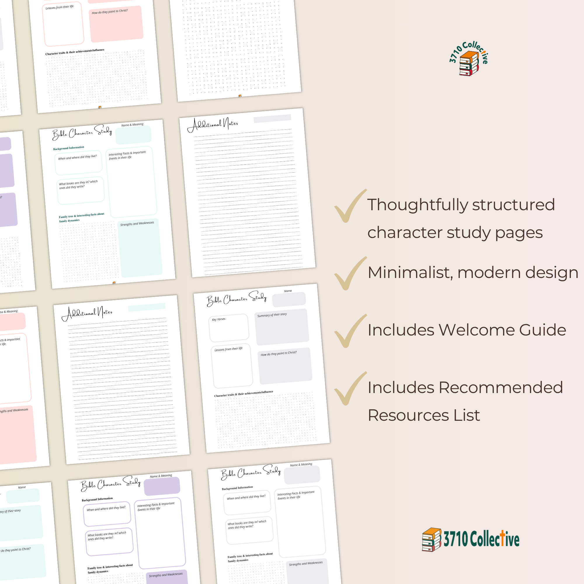 Bible Character Study Template: Printable Study Notes 