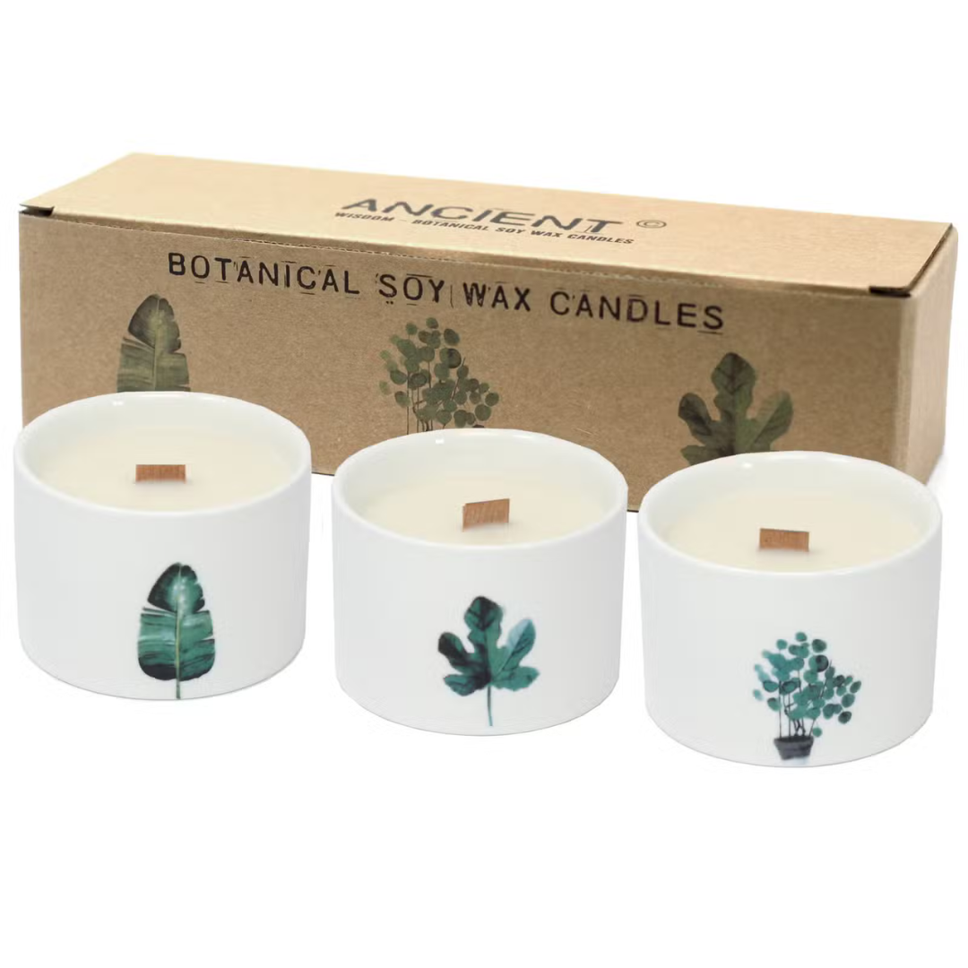 Botanical Wooden Wick Soy Candles
