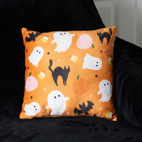 Sweet & Spooky Ghost Print Cushion
