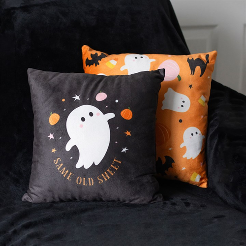 Sweet & Spooky Ghost Print Cushion